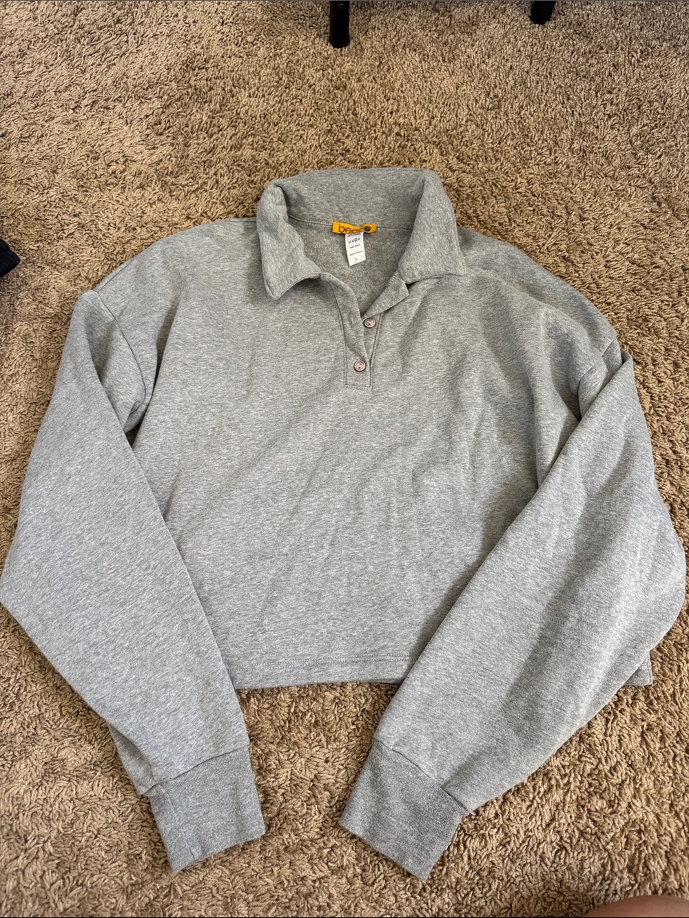 BECCA Light Gray Collar Cropped